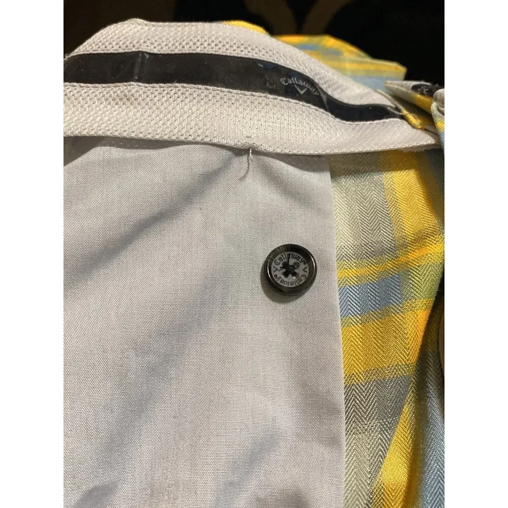 Callaway Plaid Preppy Casual Gorp Golf Shorts with two front slant pockets sz 36